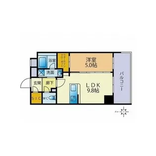 福岡県福岡市博多区那珂5丁目【マンション】の間取り