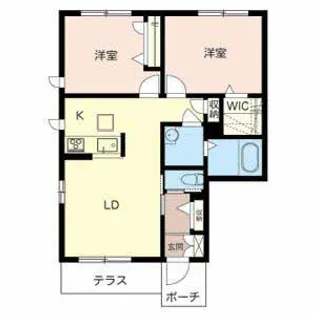 グランメール小坂【A101号室】の間取り