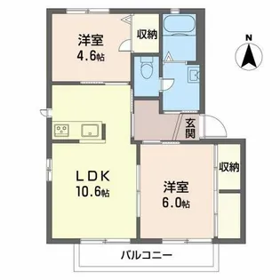 シャーメゾン堂本【B202号室】の間取り