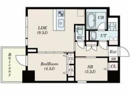 S-RESIDENCE福島diverse【8階】の間取り