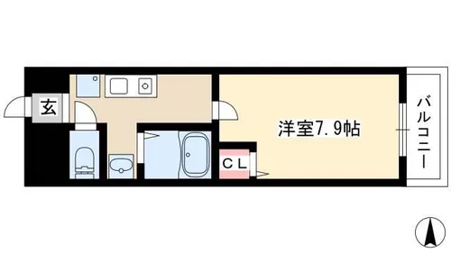 MGファースト【208号室】の間取り