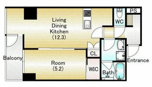 Fortunato扇町【3階】の間取り