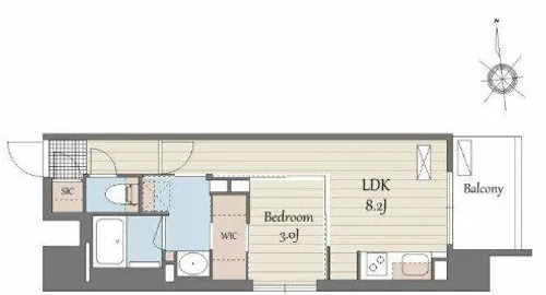 S-RESIDENCE天満橋ar【2階】の間取り