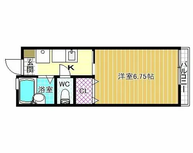 コーポ古市【3階】の間取り