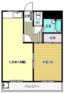 パリーサハウス福田【3階】の間取り