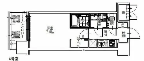 S-RESIDENCE大阪同心【12階】の間取り