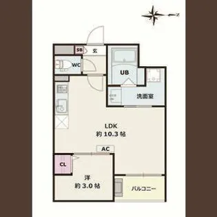 Jack sotoshinⅠ【2階】の間取り