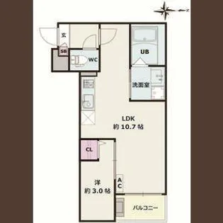 Jack sotoshinⅠ【2階】の間取り