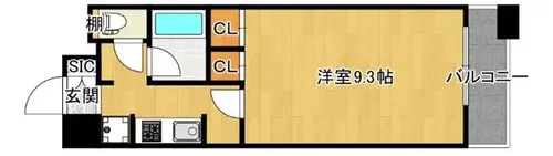 グランシャルマン新大阪【7階】の間取り