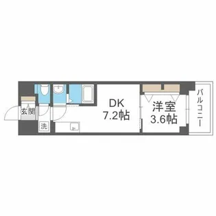 MAXIV CROS 江坂【3階】の間取り