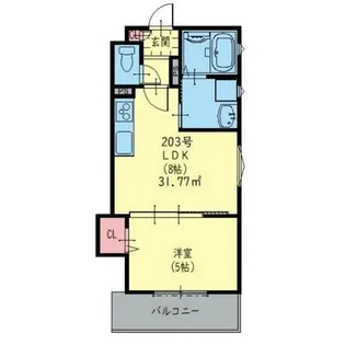 クリエオーレ茨田大宮Ⅱ【3階】の間取り