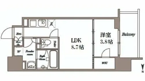 エル・セレーノ天満橋【2階】の間取り