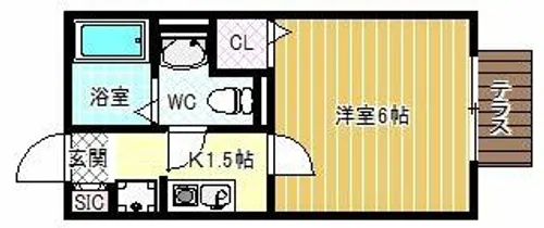 セジュールMORITA【1階】の間取り
