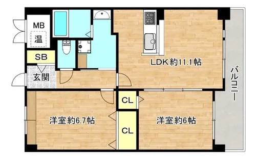 エスタブレ・ヤマキ【2階】の間取り