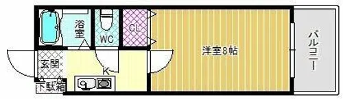 アサマンション【3階】の間取り