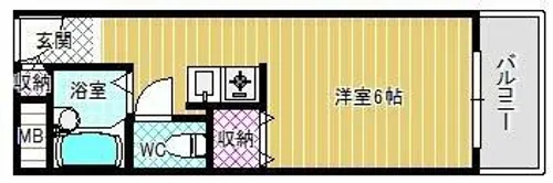 さんさん軽里【5階】の間取り