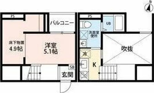 グリエラ 大江(グリエラオオエ)【1階】の間取り