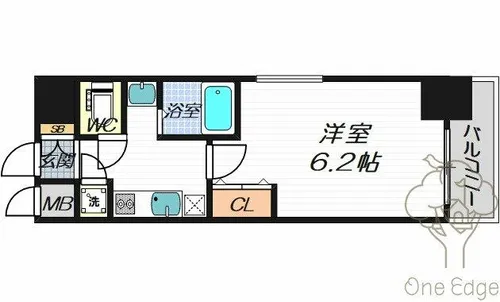 ジュネーゼ梅田北プラウディア【7階】の間取り