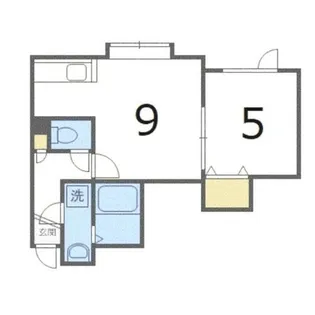 北海道札幌市手稲区明日風5丁目【アパート】の間取り