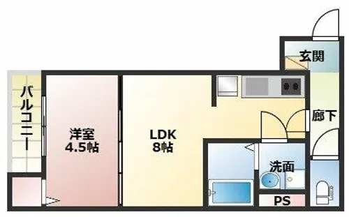 PRIME CUBE【1階】の間取り