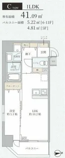 K-NEXT・南森町【6階】の間取り