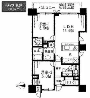 ザ・パークハビオ天満橋【13階】の間取り