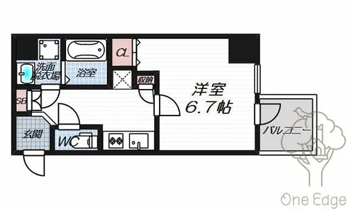 フジマン北梅田【11階】の間取り