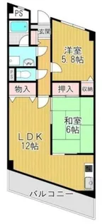 セレコート箕面【4階】の間取り