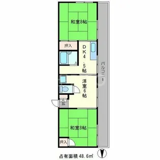 ハイツ修学院【3階】の間取り