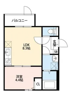 ディアマン元浜【3階】の間取り