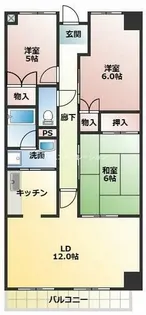 武庫之荘グリーンマンション【2階】の間取り