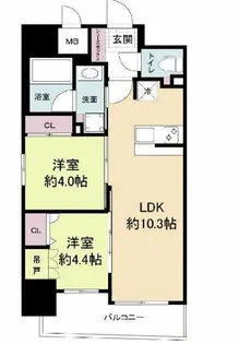 セレニテフラン野田阪神駅前【12階】の間取り