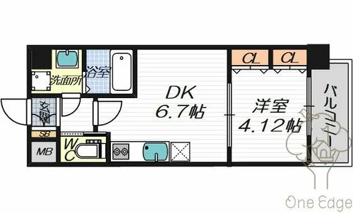 プレジオ中津【6階】の間取り