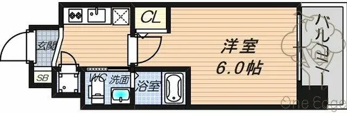 エスリード新梅田ノースポイント【8階】の間取り