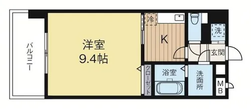 福岡県福岡市中央区荒戸1丁目【マンション】の間取り