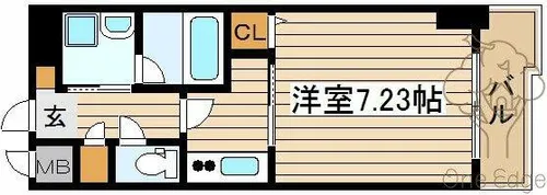 ビエラコート天神橋【4階】の間取り