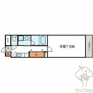 ヴォルベール中崎【5階】の間取り