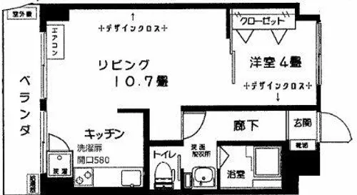 第二メゾン北梅田【4階】の間取り