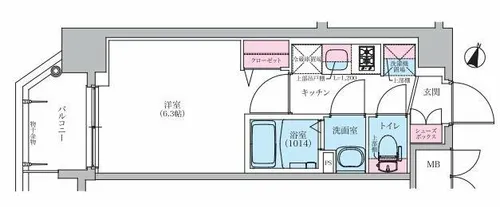 プレサンスブルーム東三国【12階】の間取り