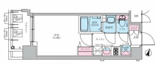 プレサンスブルーム東三国【14階】の間取り