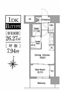 コンフォリア・リヴ新大阪西宮原ソルテラス【3階】の間取り