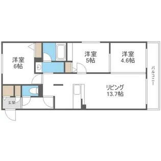 公園通ハイム【4階】の間取り