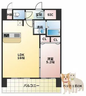 LaDouceur門真【9階】の間取り