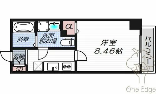 R SQUARE東天満【10階】の間取り