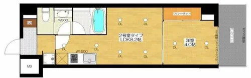 ブエナビスタ桜ノ宮イースト【5階】の間取り