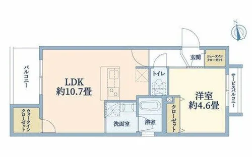 ウェルスクエア都島中通【3階】の間取り