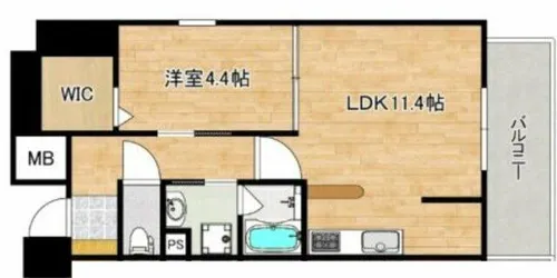 ロイジェント玉川【8階】の間取り