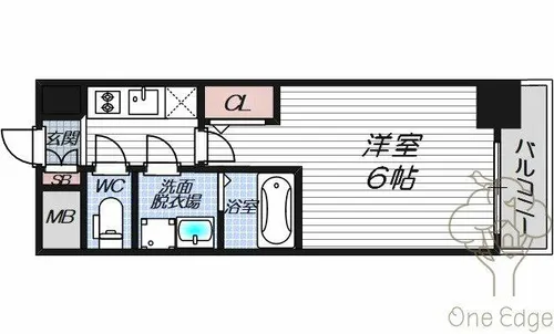 エスリード ザ・グラン天六【3階】の間取り