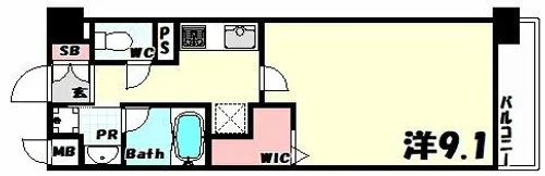 エスポアール神戸【5階】の間取り