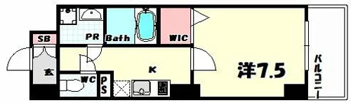 アシストみなと元町【12階】の間取り